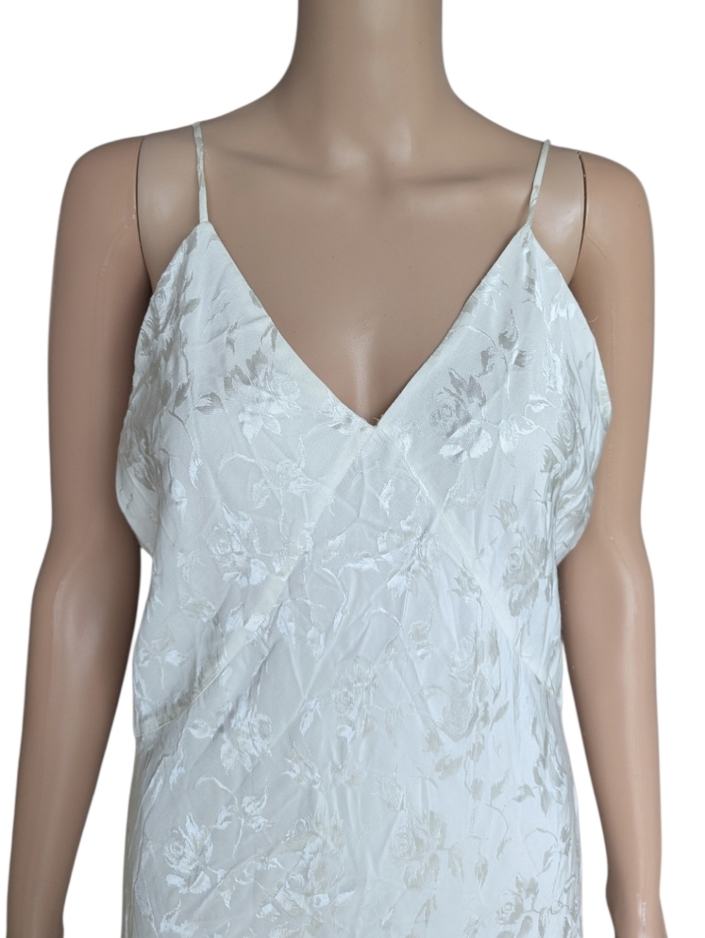 Zara Jacquard Floral Maxi Dress Low Back - Picture 7 of 13